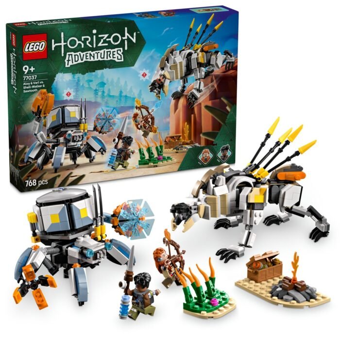 LEGO HORIZON ADVENTURES ALOY SI VARL VS SHELL WALKER SI SAWTOOTH 77037 - imagine 9