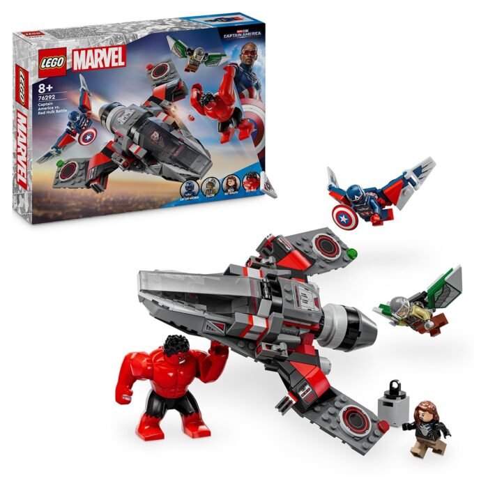 LEGO MARVEL SUPER HEROES BATALIA DINTRE CAPITANUL AMERICA SI HULK ROSU 76292 - imagine 9