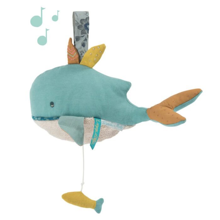 Balena Josephine jucarie muzicala textil pentru bebe, Moulin Roty - imagine 2