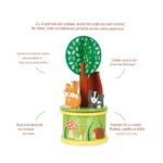 Carusel muzical cu animale de padure, Orange Tree Toys - imagine 3