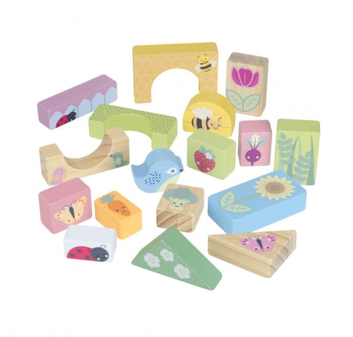 Cuburi de construit Gradina de primavara, Orange Tree Toys - imagine 2