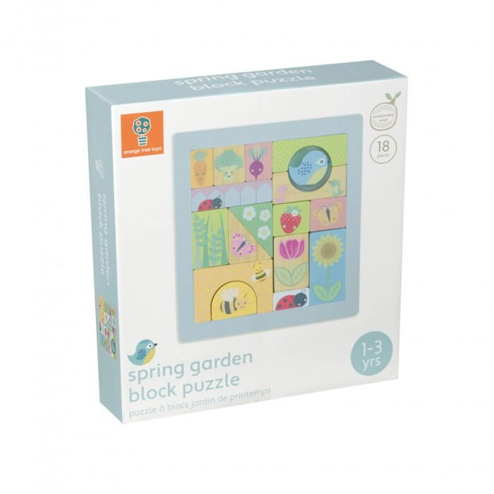 Cuburi de construit Gradina de primavara, Orange Tree Toys - imagine 3