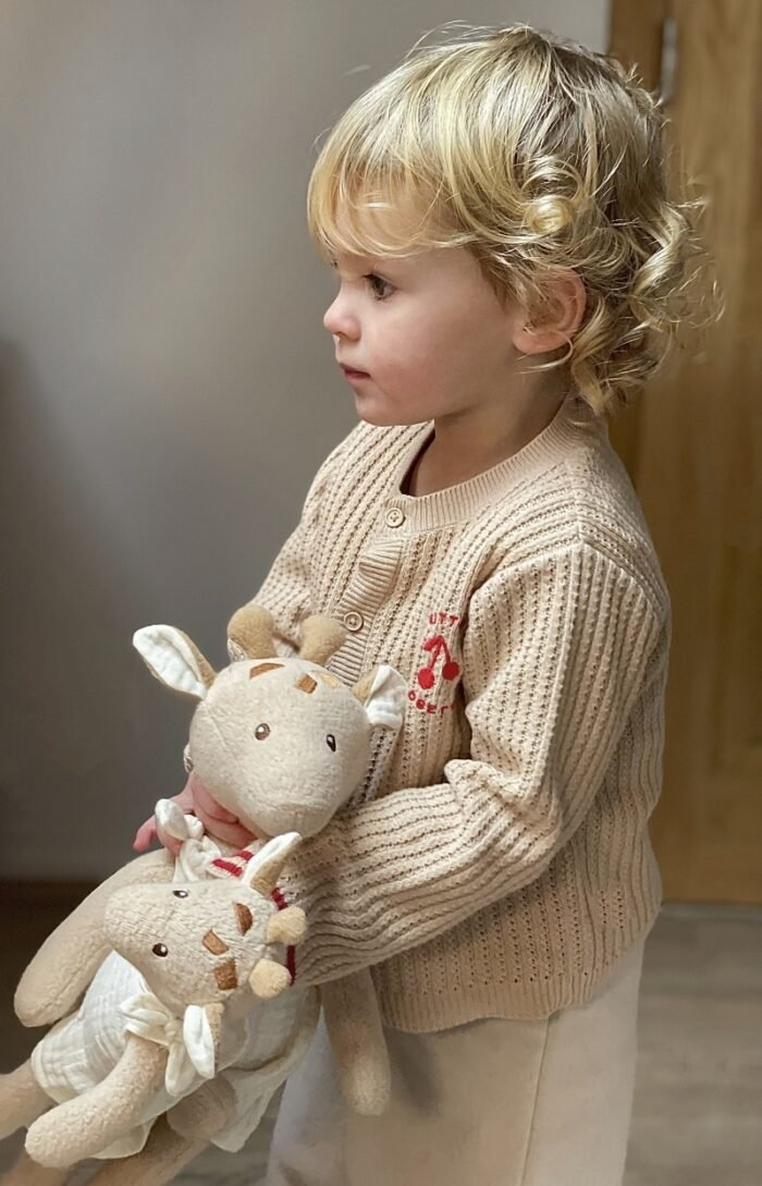 Girafa Leoni din bumbac organic, Egmont Toys - imagine 3