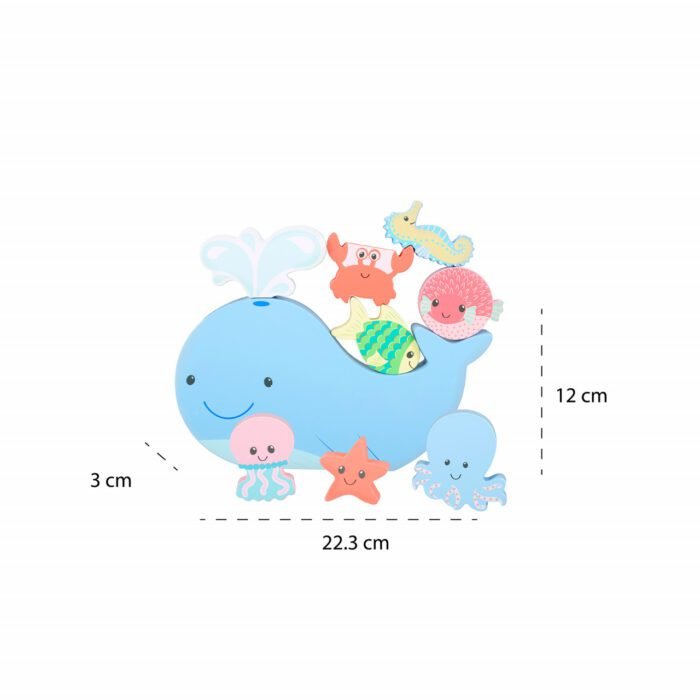 Joc de echilibru din lemn cu fauna marina, Orange Tree Toys - imagine 3