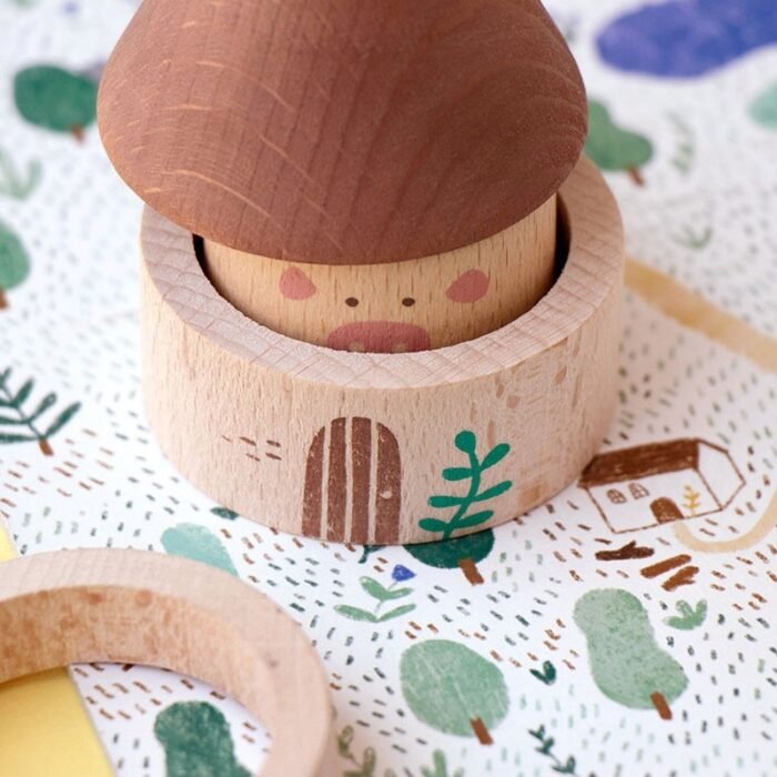 Joc din lemn Cei trei purcelusi, Londji - imagine 2