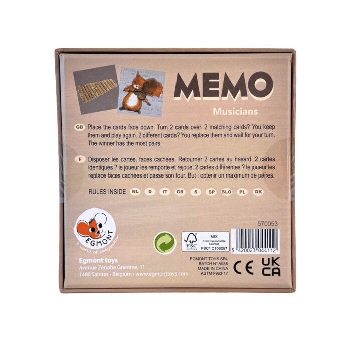 Joc memo Muzicieni, Egmont Toys - imagine 4