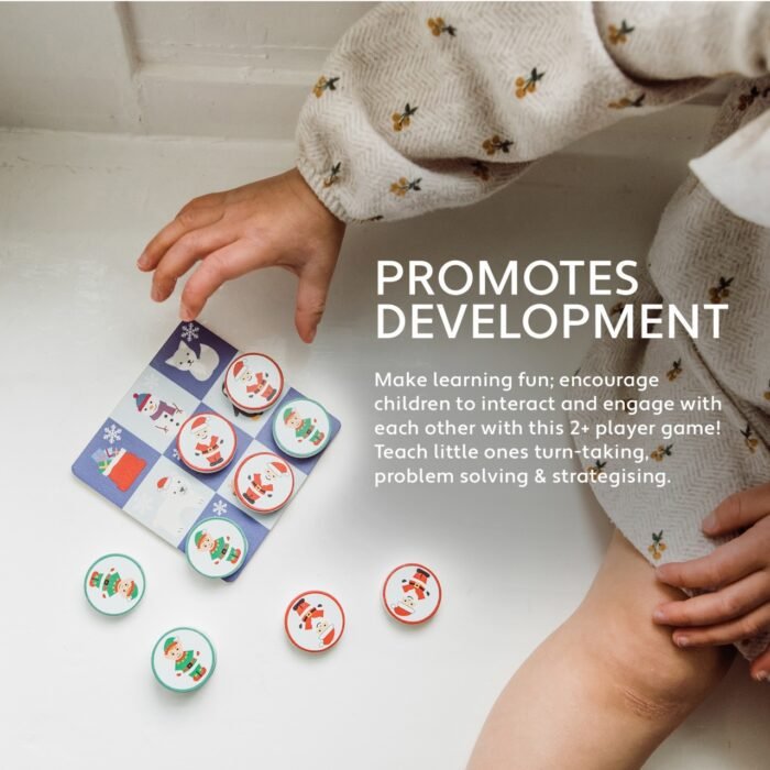 Joc tic tac toe din lemn varianta de sarbatori, Orange Tree Toys - imagine 2