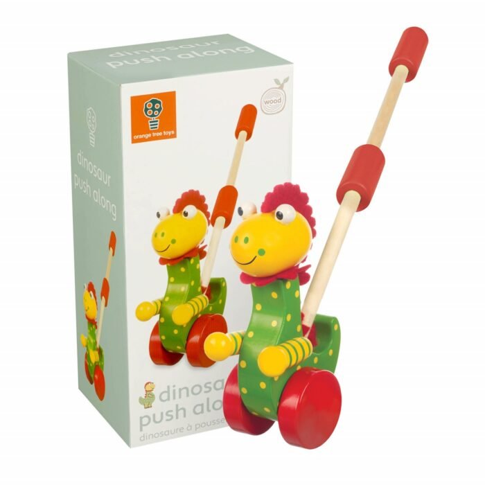 Jucarie de impins dinozaur, Orange Tree Toys - imagine 3