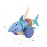 Jucarie de impins rechinul vesel, Orange Tree Toys