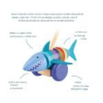 Jucarie de impins rechinul vesel, Orange Tree Toys - imagine 2