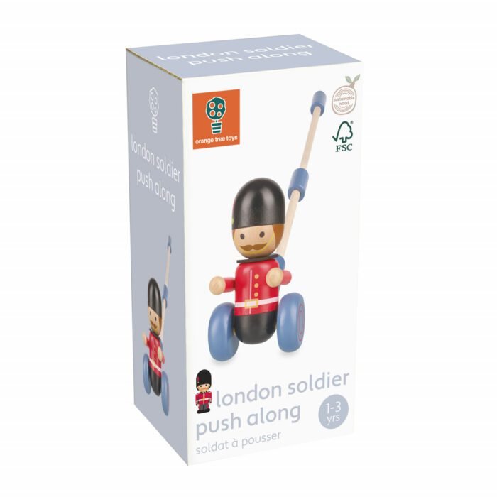Jucarie de impins soldat londonez, Orange Tree Toys - imagine 2