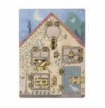Jucarie Montessori Casuta iepurasilor, joc din lemn cu sisteme de inchidere Egmont Toys - imagine 3