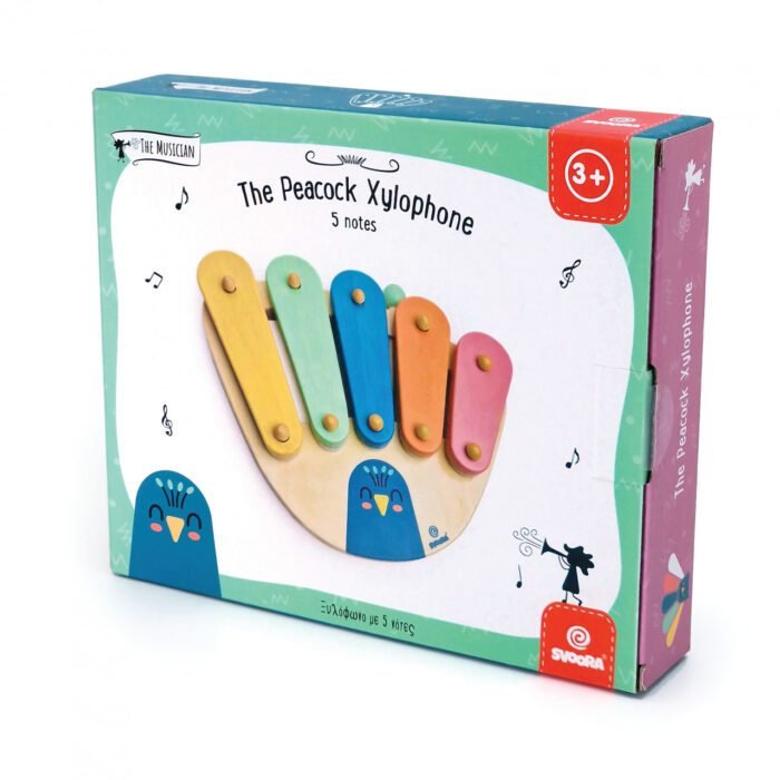 Jucarie Montessori Xilofon paun, Svoora - imagine 3