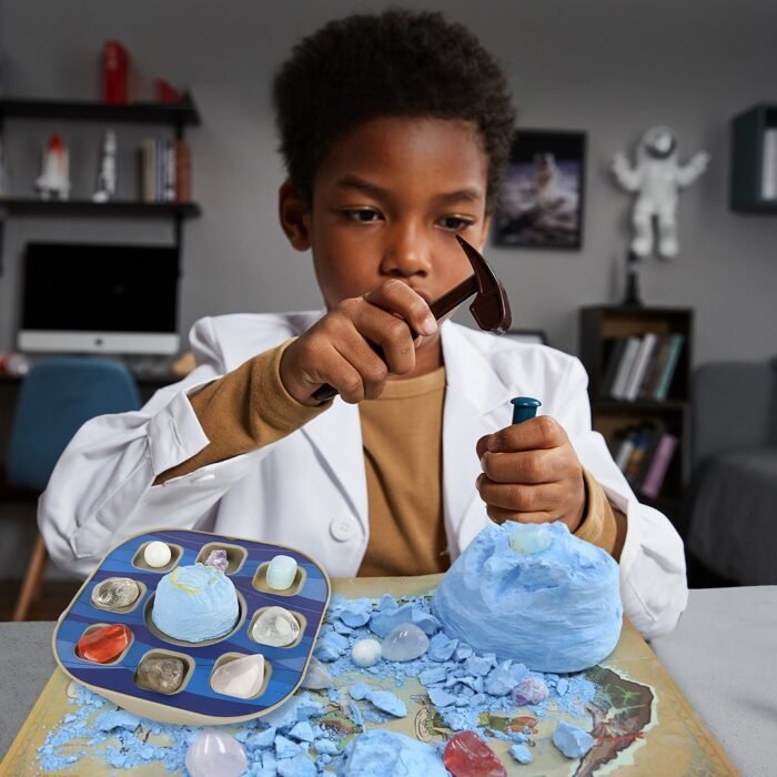 Kit STEM de excavare pietre prețioase din "Marea gaură albastră" Belize, TopBright - imagine 4