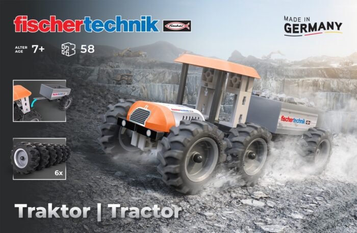 Kit STEM Tractor de asamblat si manevrat, Fischertechnik - imagine 2