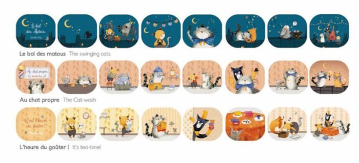 Lanterna cu povesti Pisicile Moustaches, Moulin Roty - imagine 2