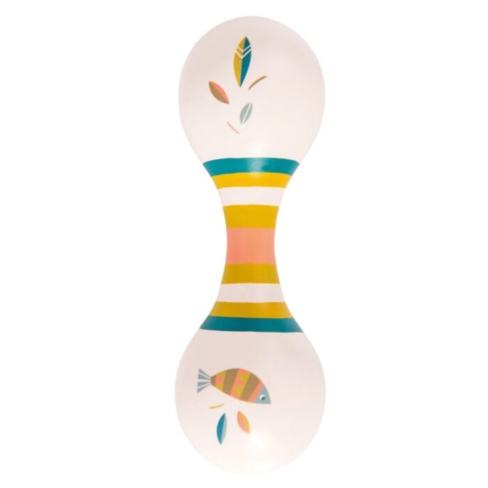 Maracas dublu alb, Moulin Roty - imagine 3