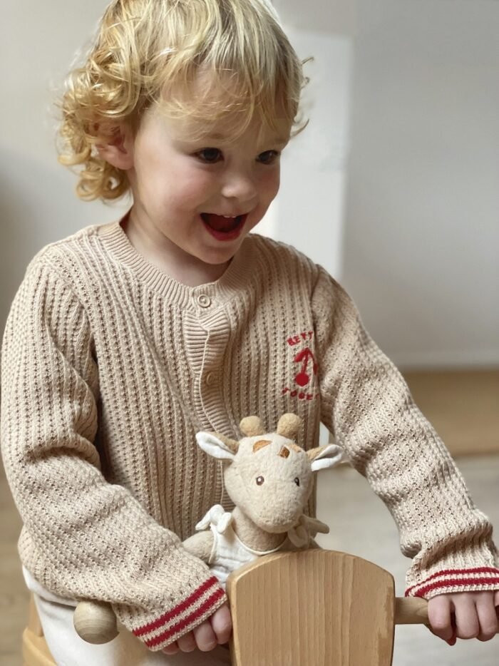 Mica girafa Leoni din bumbac organic, Egmont Toys - imagine 3