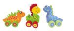 Primii mei dinozauri - set jucarii cu roti, Orange Tree Toys - imagine 2
