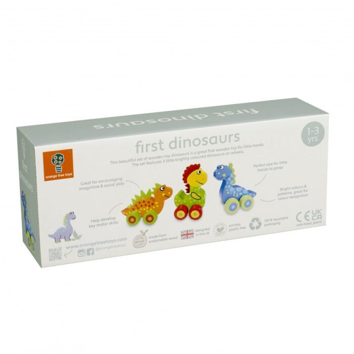 Primii mei dinozauri - set jucarii cu roti, Orange Tree Toys - imagine 4