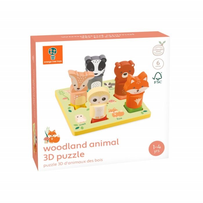 Puzzle 3D cu animale, Orange Tree Toys - imagine 4