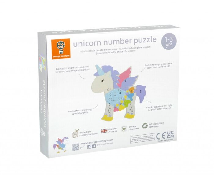 puzzle-din-lemn-unicorn-orange-tree-toys13975 Puzzle din lemn unicorn, Orange Tree Toys - imagine 4