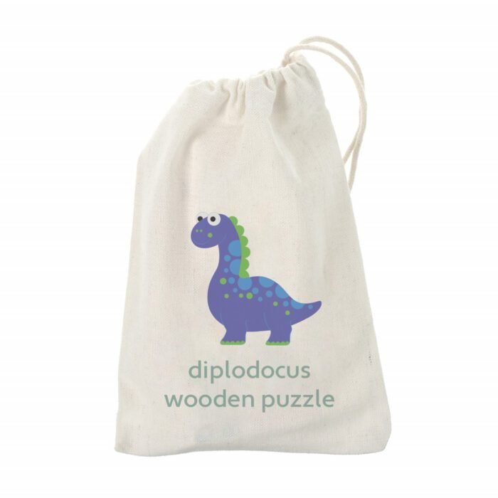 Puzzle dinozaur din lemn - Diplodocus, Orange Tree Toys - imagine 4