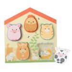 Puzzle lemn animale de ferma, Orange Tree Toys - imagine 2