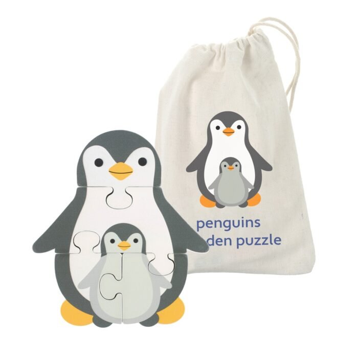Puzzle Pinguin din lemn, Orange Tree Toys - imagine 4