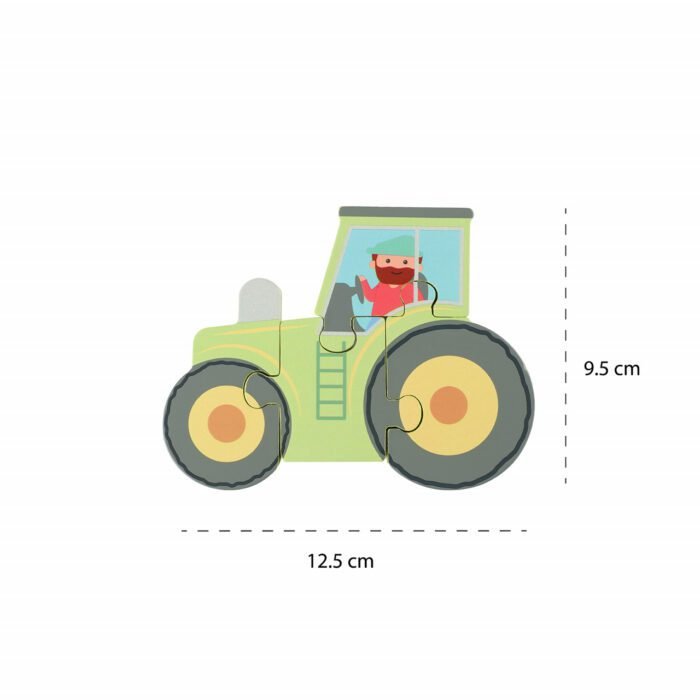 Puzzle tractor din lemn, Orange Tree Toys - imagine 2