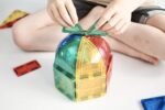 Set magnetic de construit Dome 47 piese, Cleverclixx - imagine 4