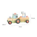 Tractor din lemn de asamblat, Orange Tree Toys - imagine 2