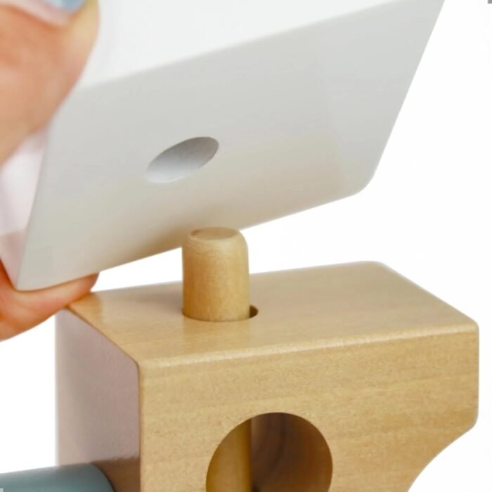 Trenulet cu cuburi din lemn, UMU Toys - imagine 2