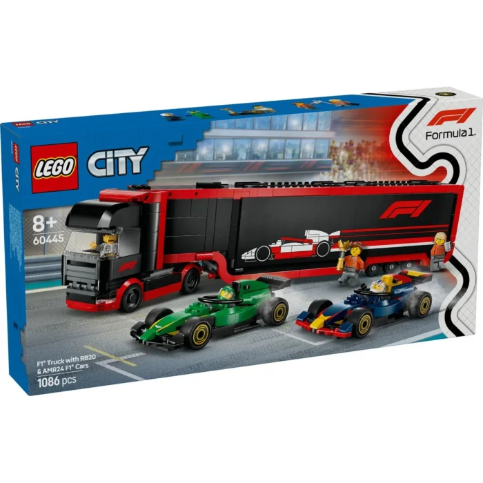 LEGO CITY CAMION F1 CU MASINILE F1 RB20 SI AMR24 60445 - imagine 10