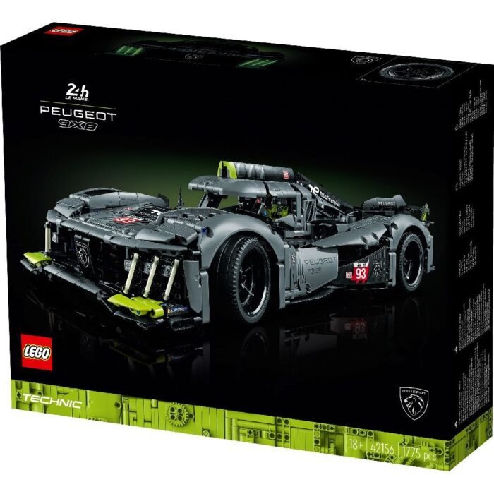 LEGO TECHNIC PEUGEOT 9X8 24H HYBRID HYPERCAR 42156 - imagine 6