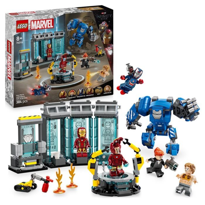 LEGO SUPER HEROES LABORATORUL LUI IRON MAN SALA ARMURILOR 76315 - imagine 8