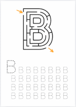 Set Labirinturi 003 - Literele Alfabetului: Rezolvăm si trasăm - imagine 2