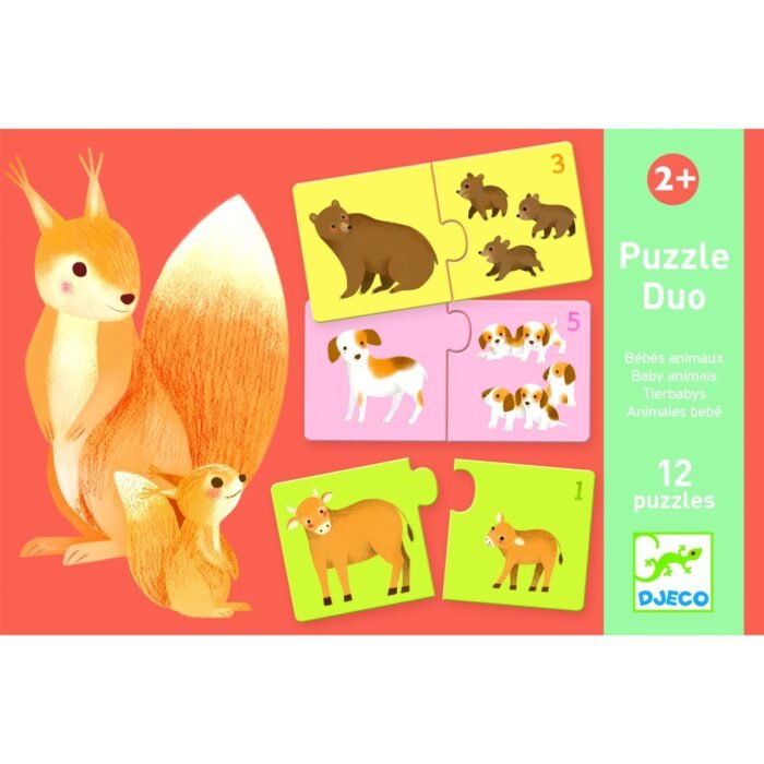 Puzzle duo asociere mama-pui, Djeco - imagine 3