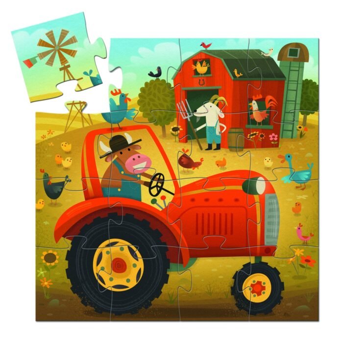 Puzzle Tractor, Djeco - imagine 2