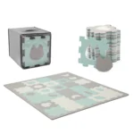 COVORAS DE JOACA KINDERKRAFT LUNO SHAPES, PUZZLE 3D, SPUMA, MINT - imagine 6