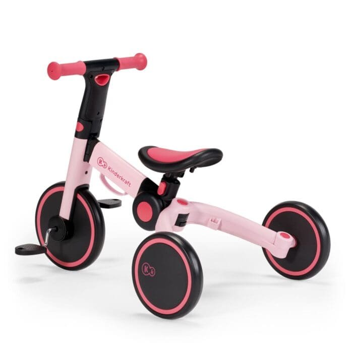 BICICLETA DE ECHILIBRU / TRICICLETA KINDERKRAFT 4TRIKE, CANDY PINK - imagine 2