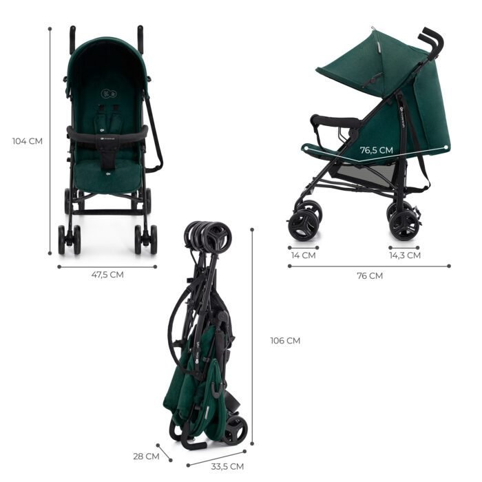 CARUCIOR SPORT KINDERKRAFT TIK, TIP UMBRELA, GREEN FOREST - imagine 3