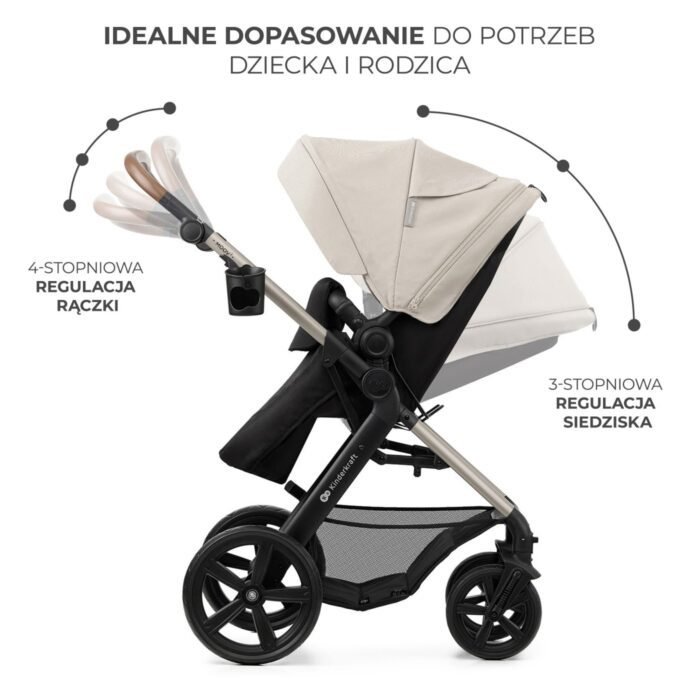 CARUCIOR 3 IN 1 KINDERKRAFT MOOV 2, MOONLIGHT GREY - imagine 3