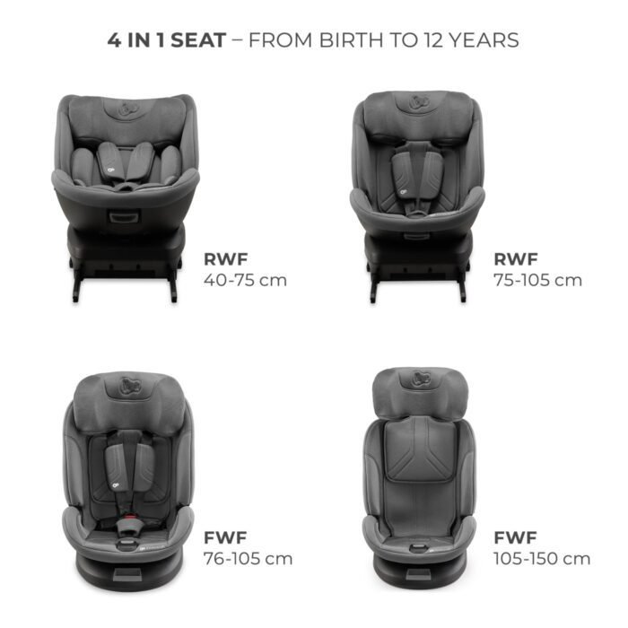 SCAUN AUTO KINDERKRAFT XPEDITION 3 I-SIZE 40-150 CM, GREY - imagine 3