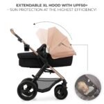 CARUCIOR MULTIFUNCTIONAL KINDERKRAFT MOOV 2 AIR 4IN1 SAND BEIGE - imagine 3