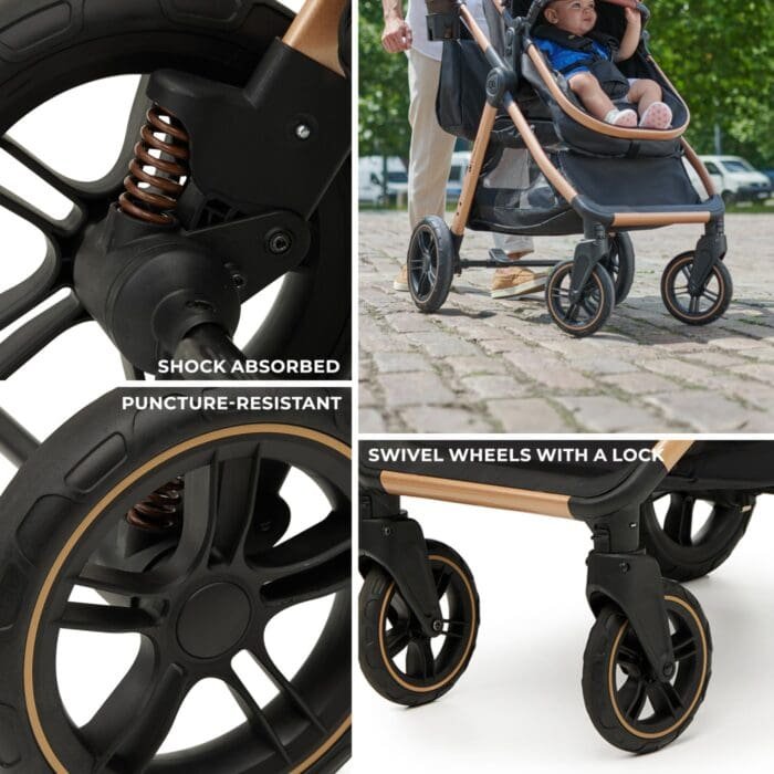 CARUCIOR KINDERKRAFT ESME, 3 IN 1, PURE BLACK - imagine 3