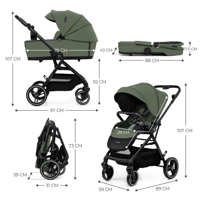 CARUCIOR KINDERKRAFT YOXI 3IN1 (MINK PRO) MISTIC GREEN - imagine 4