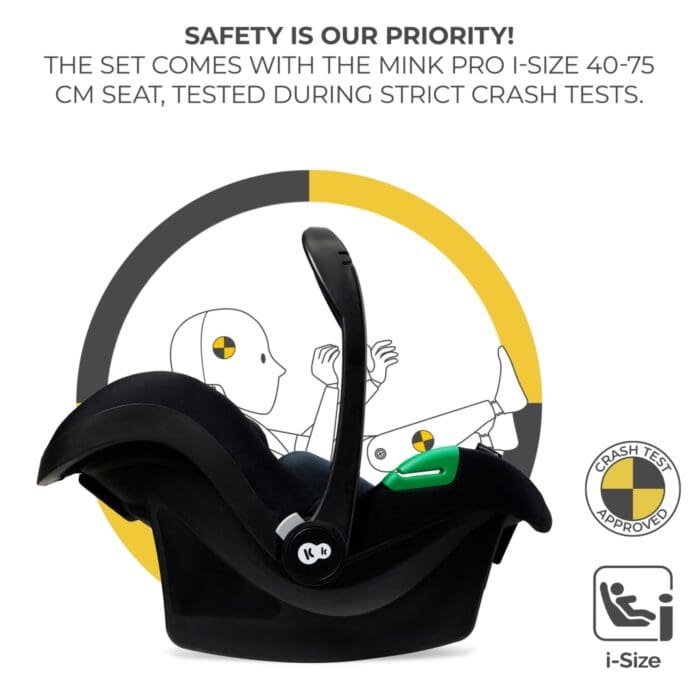 CARUCIOR KINDERKRAFT ESME, 3 IN 1, PURE BLACK - imagine 5