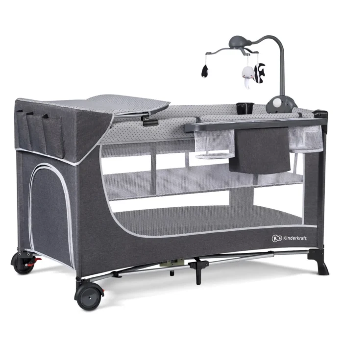 PATUT DE CALATORIE KINDERKRAFT LEODY, CU ACCESORII, GREY - imagine 7