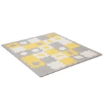 COVORAS DE JOACA KINDERKRAFT LUNO SHAPES, PUZZLE 3D, SPUMA, YELLOW - imagine 7